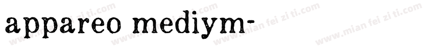 appareo mediym字体转换
